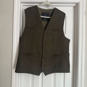 Emerald Aisle Weaving Men's Wool Blend Vest Waistcoat Size 50
